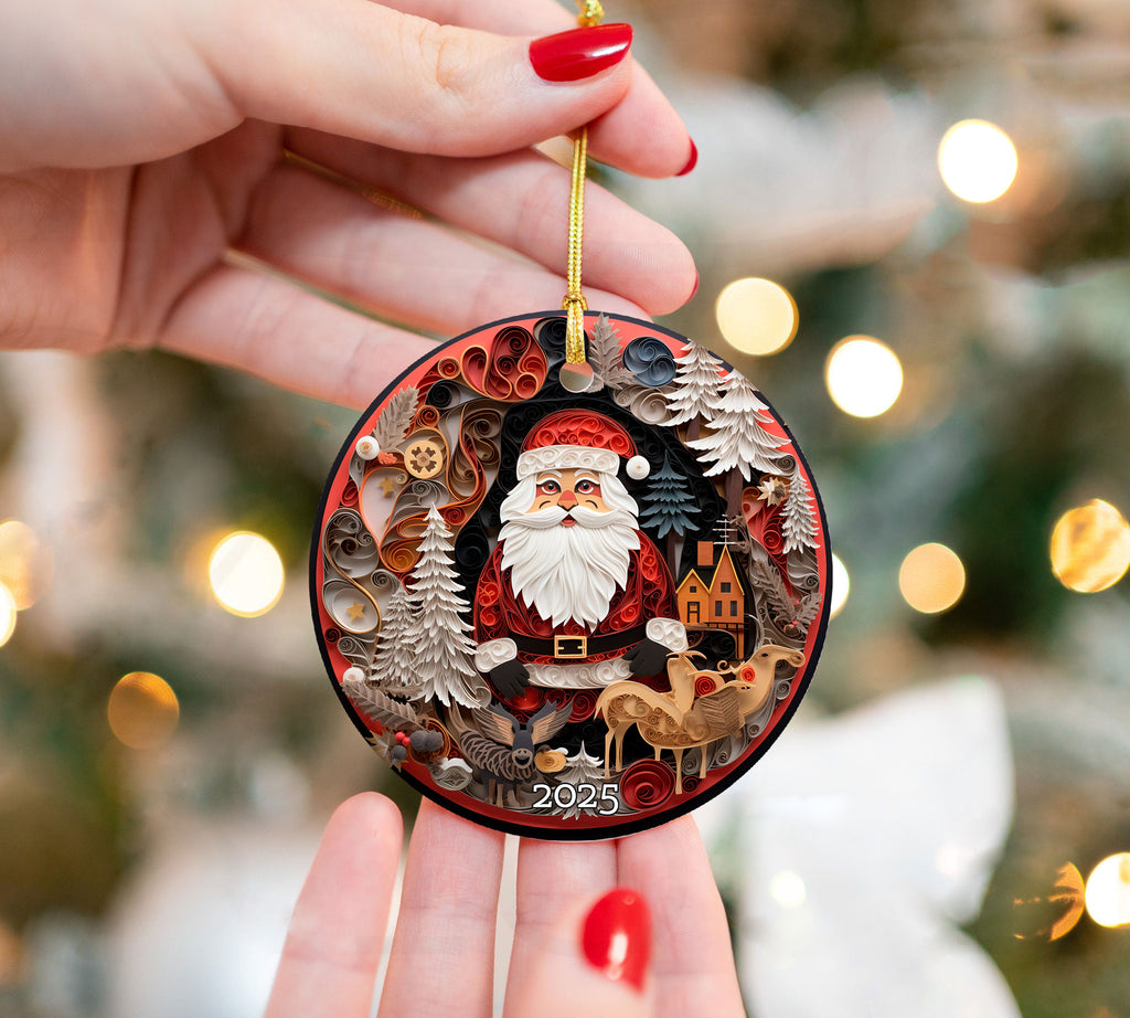 Santa Christmas Ornament, Gift Exchange, Gift Idea, Xmas Ornament