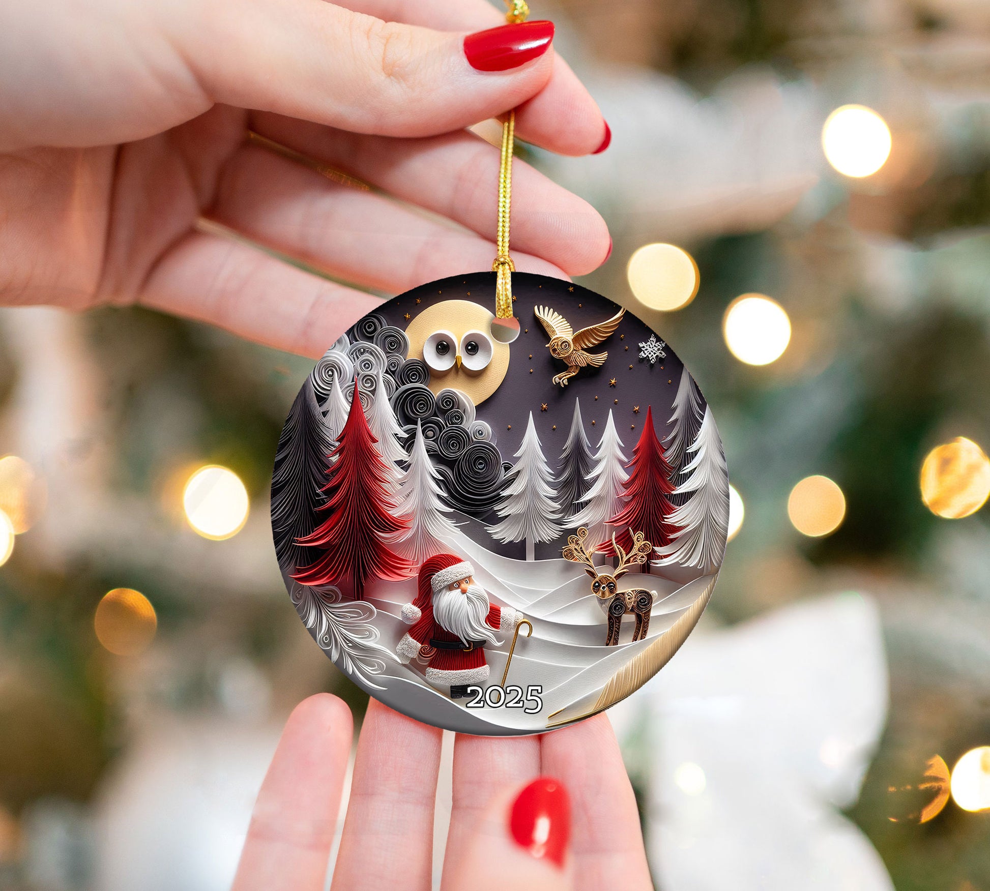 Cute Santa Christmas Ornament, Gift Exchange, Gift Idea, Xmas Ornament