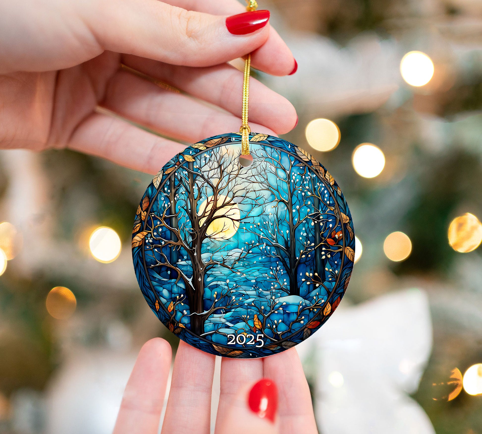 Winter Forest Christmas Ornament, Christmas Decoration, Gift Exchange, Gift Idea, Xmas Tree