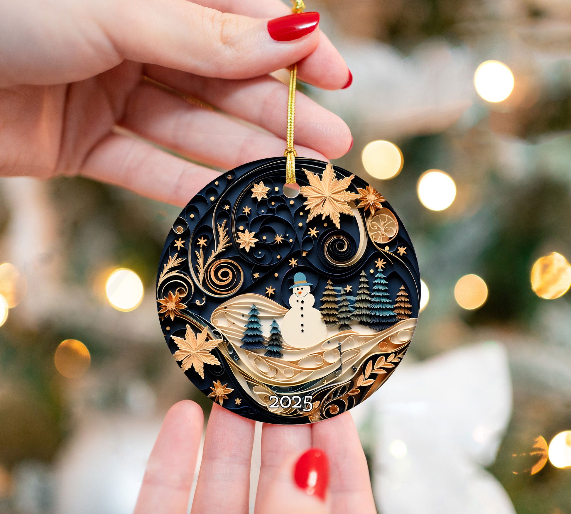 Winter Santa Christmas Ornament, Christmas Decoration, Gift Exchange, Gift Idea, Xmas Tree