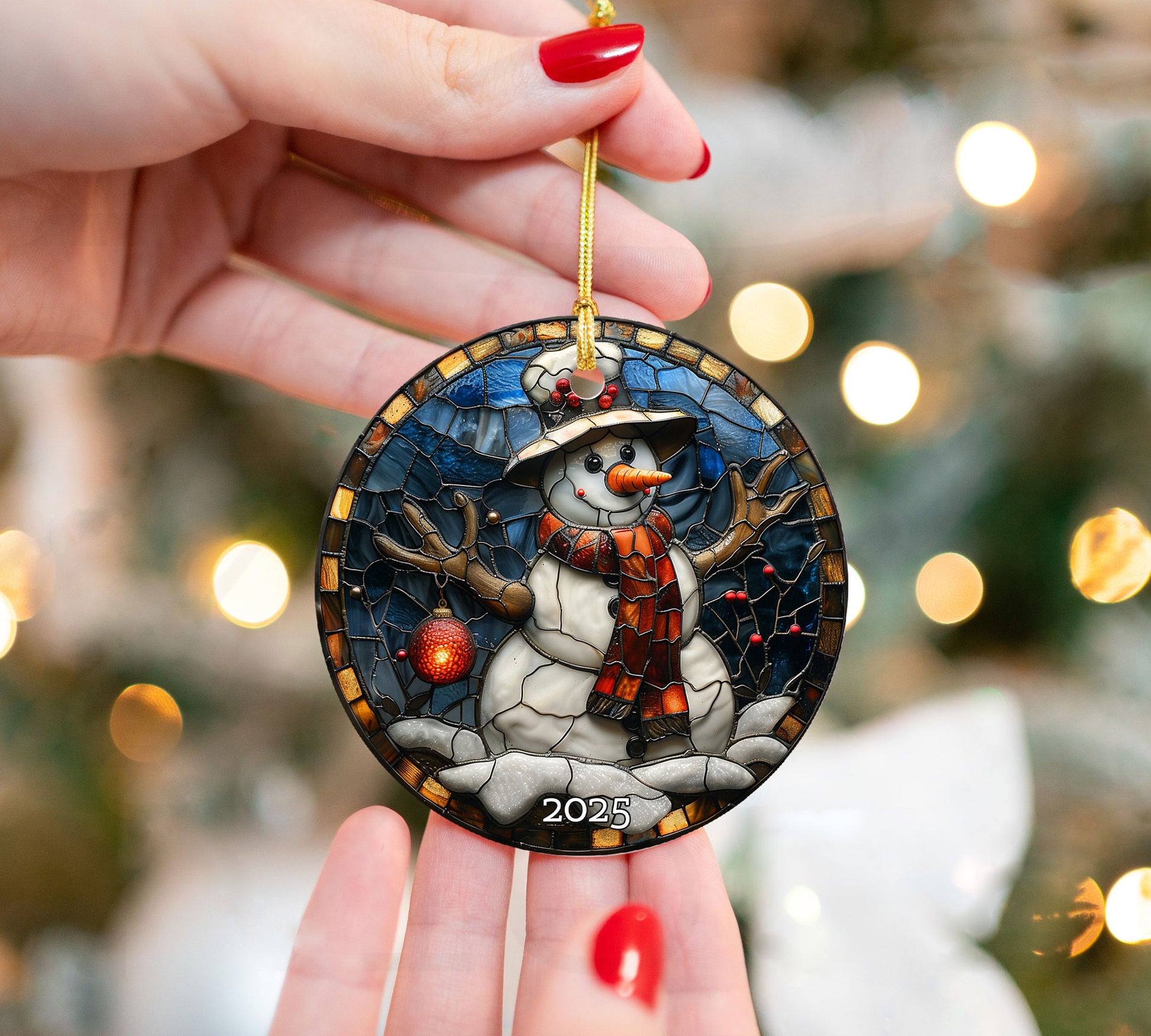 Classic Santa Christmas Ornament, Cozy Holiday DecorGift for Family, Holiday Ornament Decoration