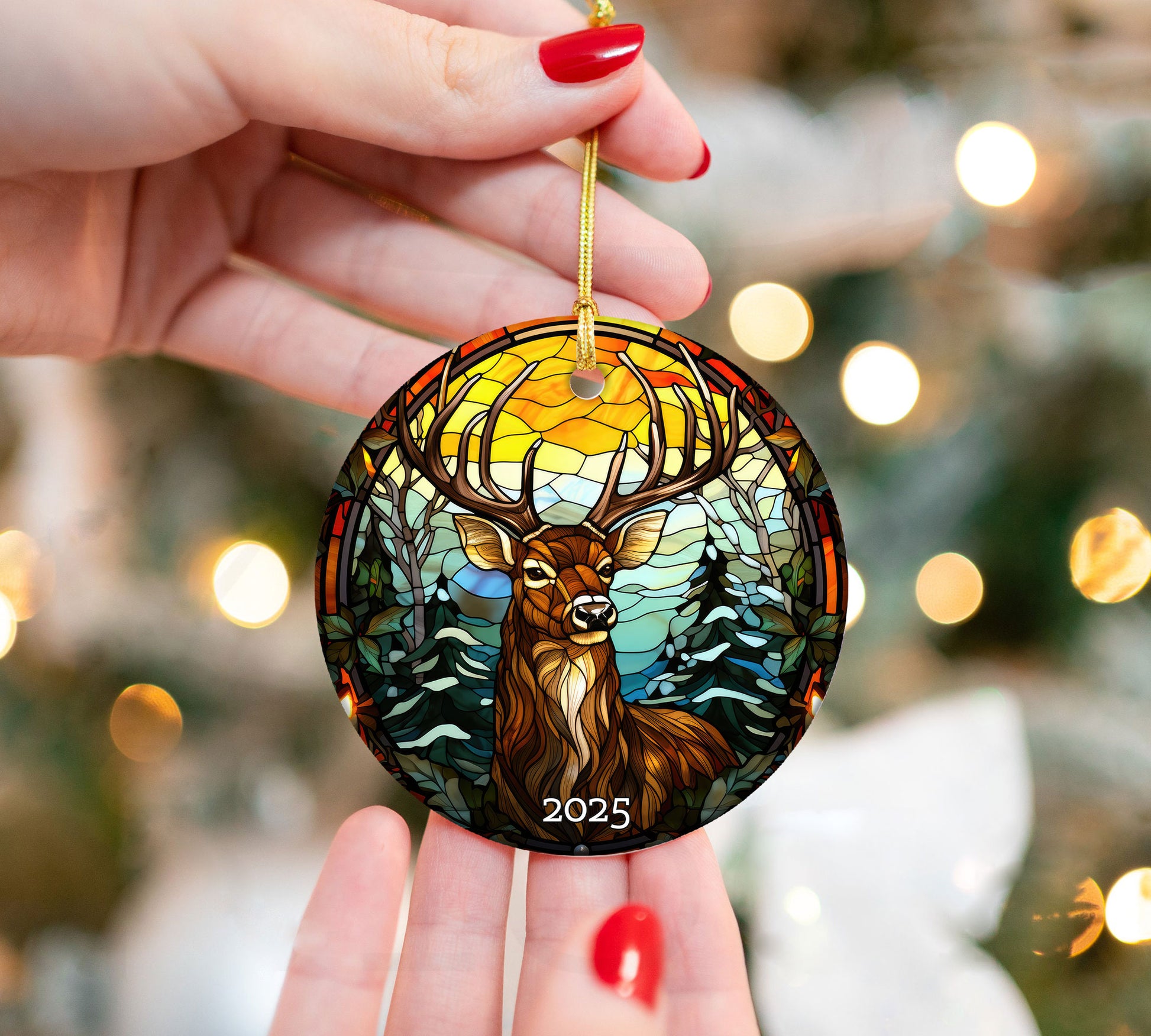 Rustic Deer Ornament Ornament, Perfect Gift Exchange, Christmas Tree Decoration