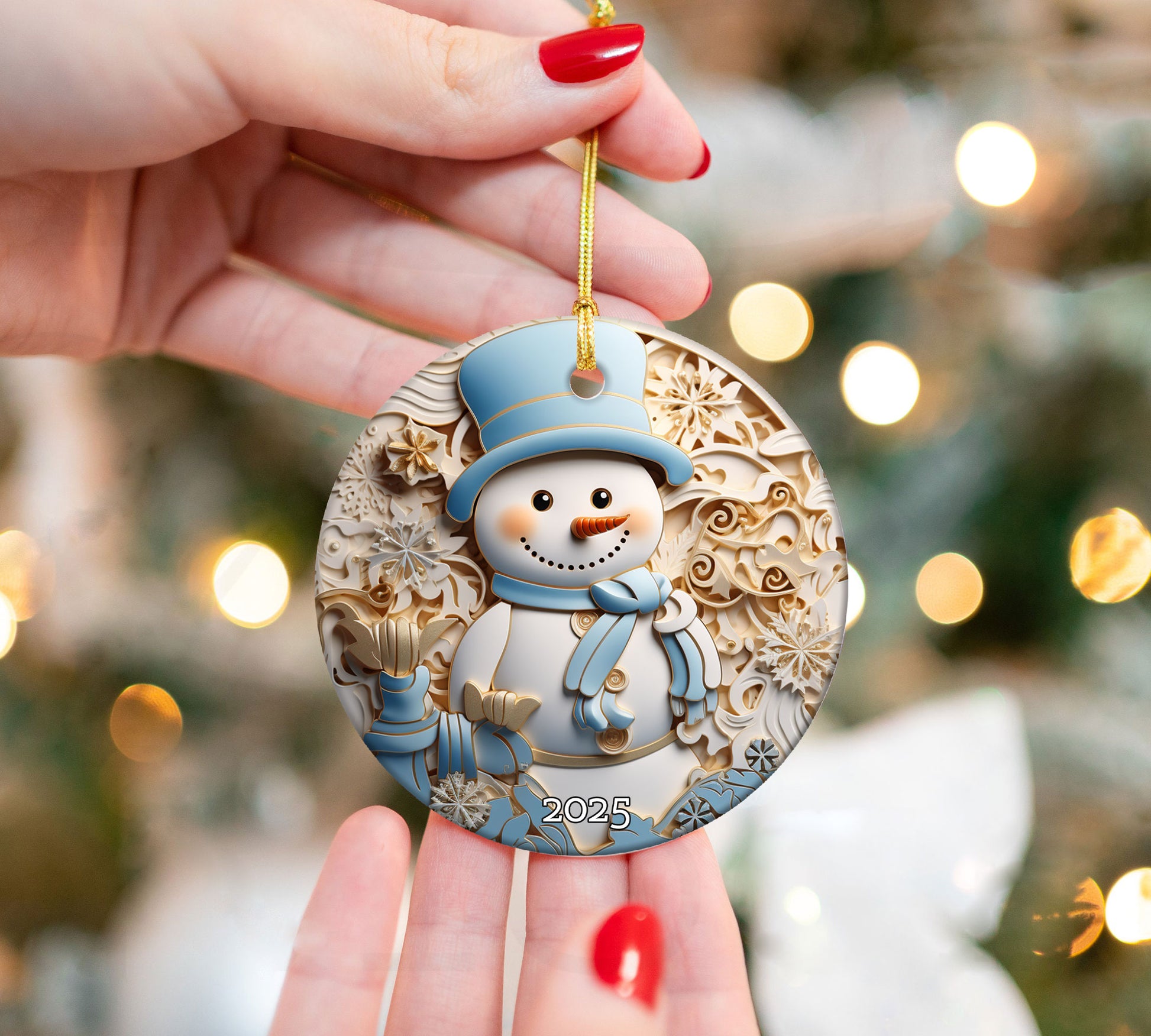 Cozy Snowmen Christmas Ornaments, Snowman Christmas Tree Ornament, Xmas Tree Gift For Kids