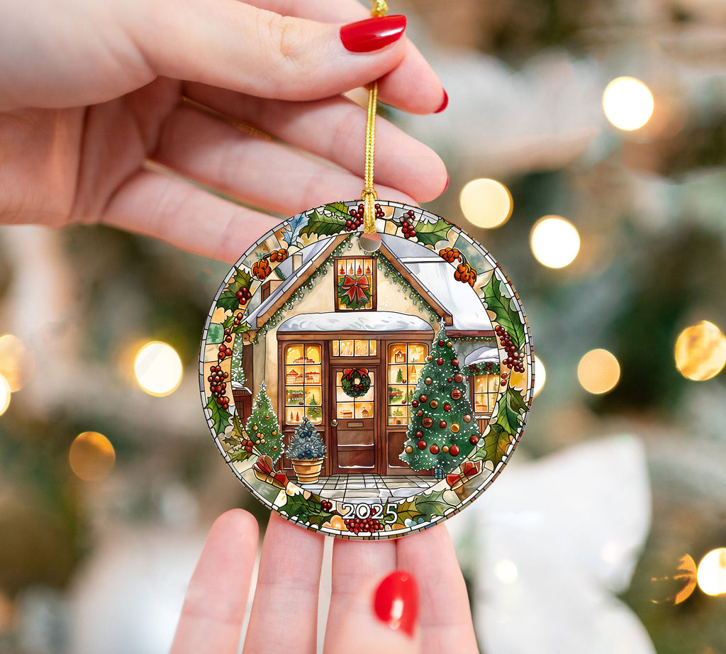 Bakery House Ornament 2025, Cozy Christmas Tree Gift, Tree Ornament Present